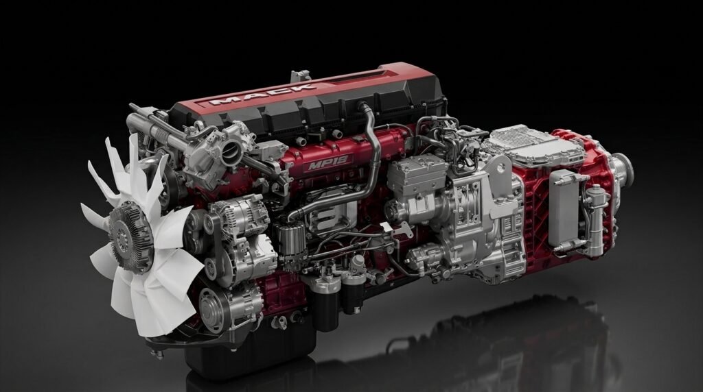Mack MP13 diesel engine used in the redesigned Mack Anthem truck