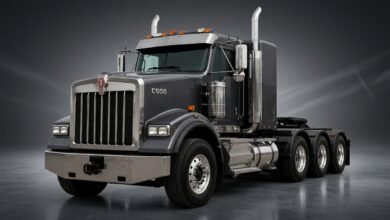 Kenworth C500 heavy-duty truck parked and viewed from the front.