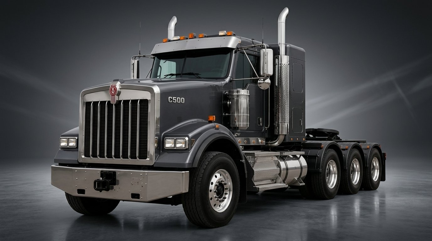 Kenworth C500 heavy-duty truck parked and viewed from the front.