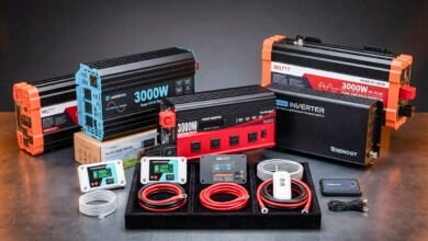 Five semi truck power inverters for OTR drivers, including BELTTT, LANDERPOW, Cantonape, and Renogy