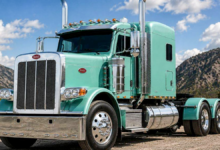 Peterbilt 389X limited edition heavy-duty truck parked and viewed from the front